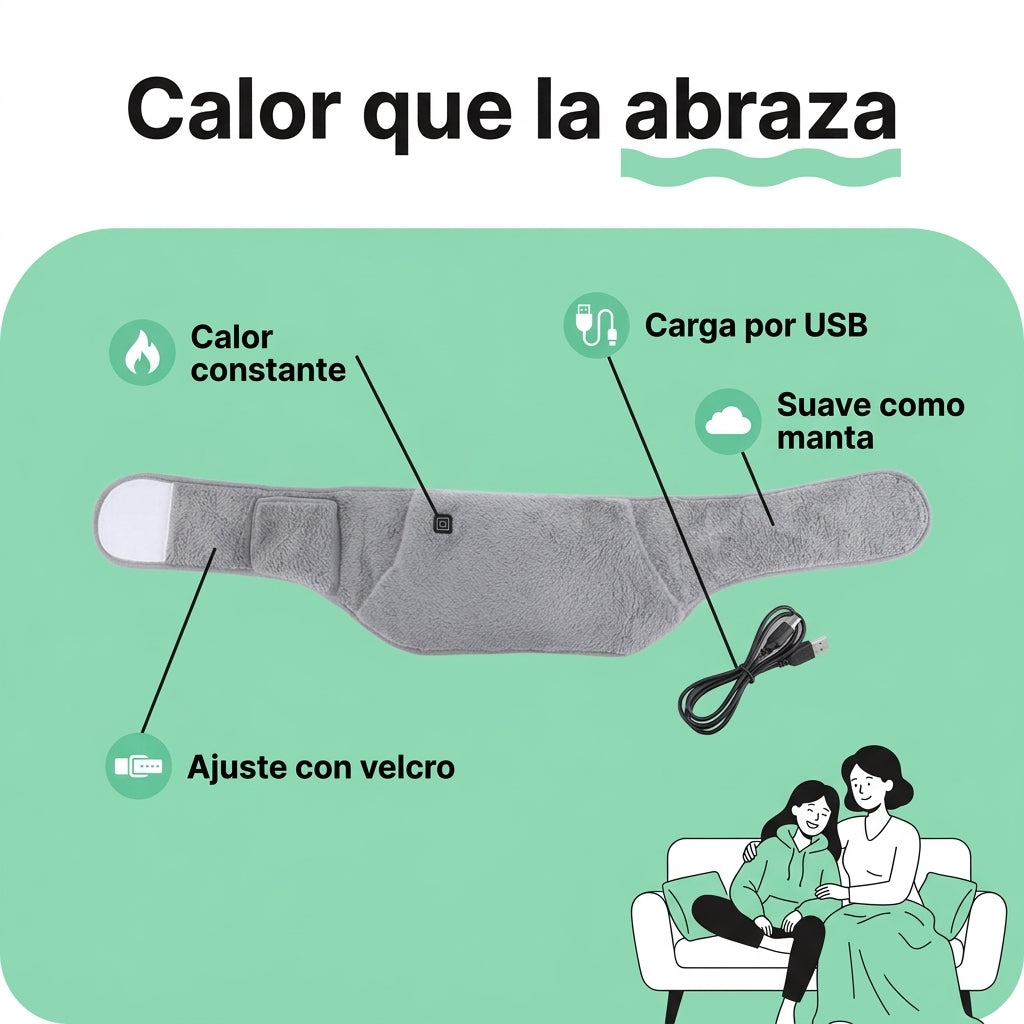 Cinturón térmico que alivia los cólicos